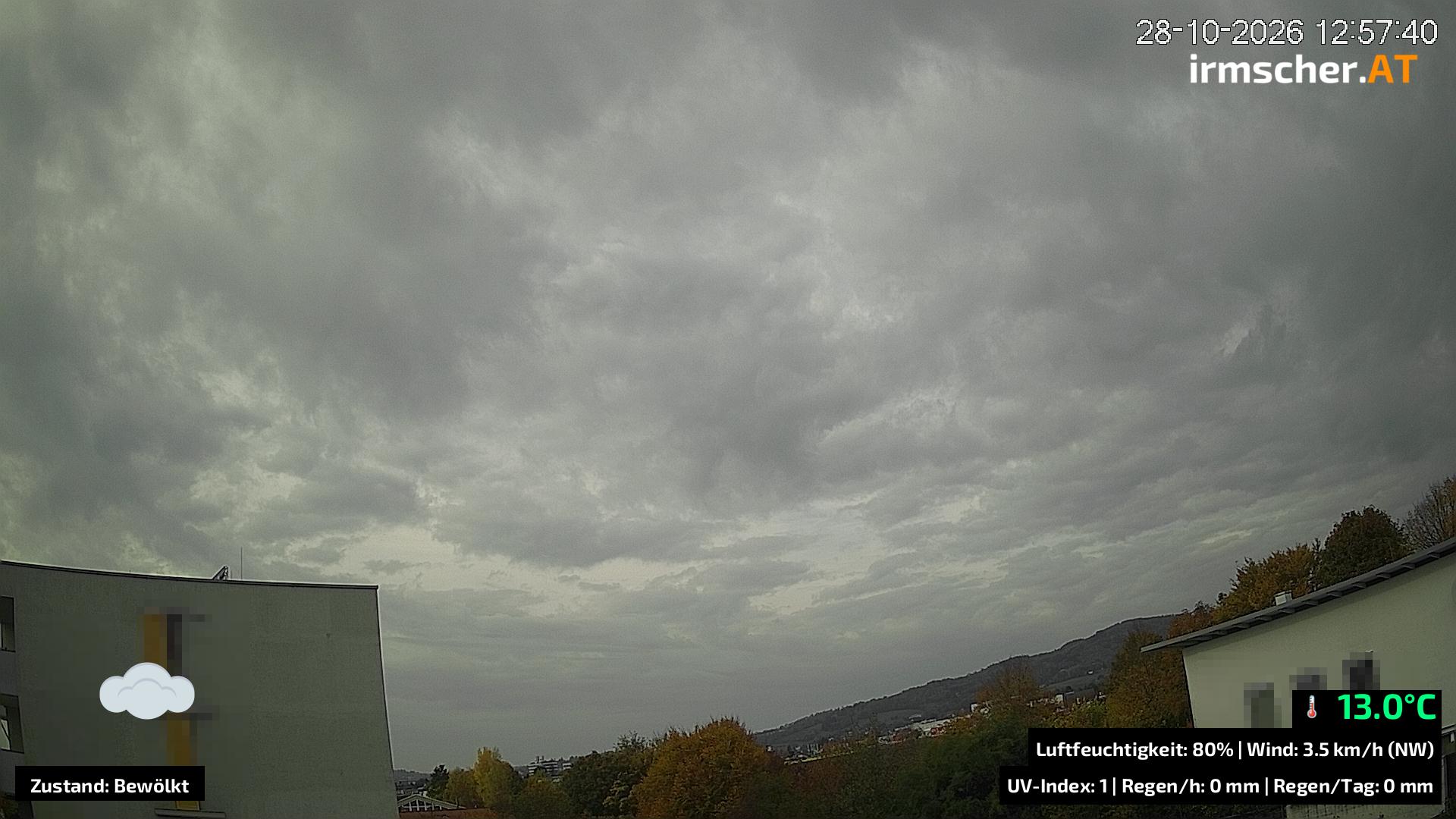Live-Webcam Leonding, Blick Richtung Westen zum Kürnbergwald